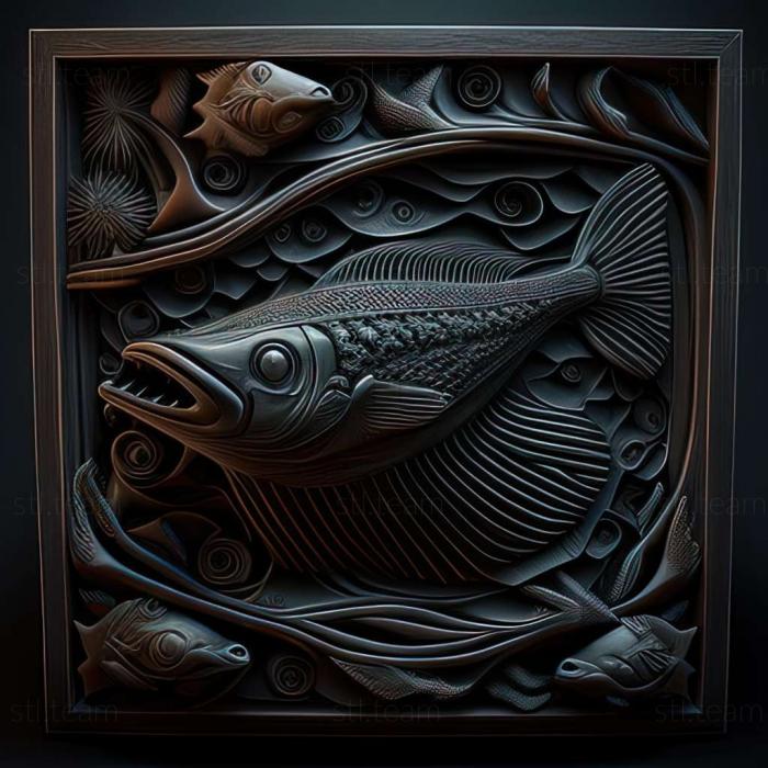 3D model Black knife fish (STL)